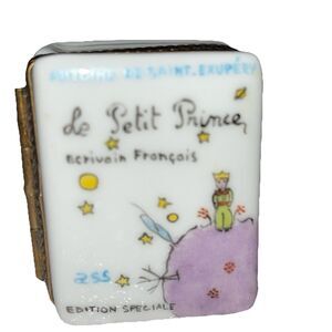 Le Petite Prince Book Limoges Box Porcelain Figurine Miniature Trinket Box